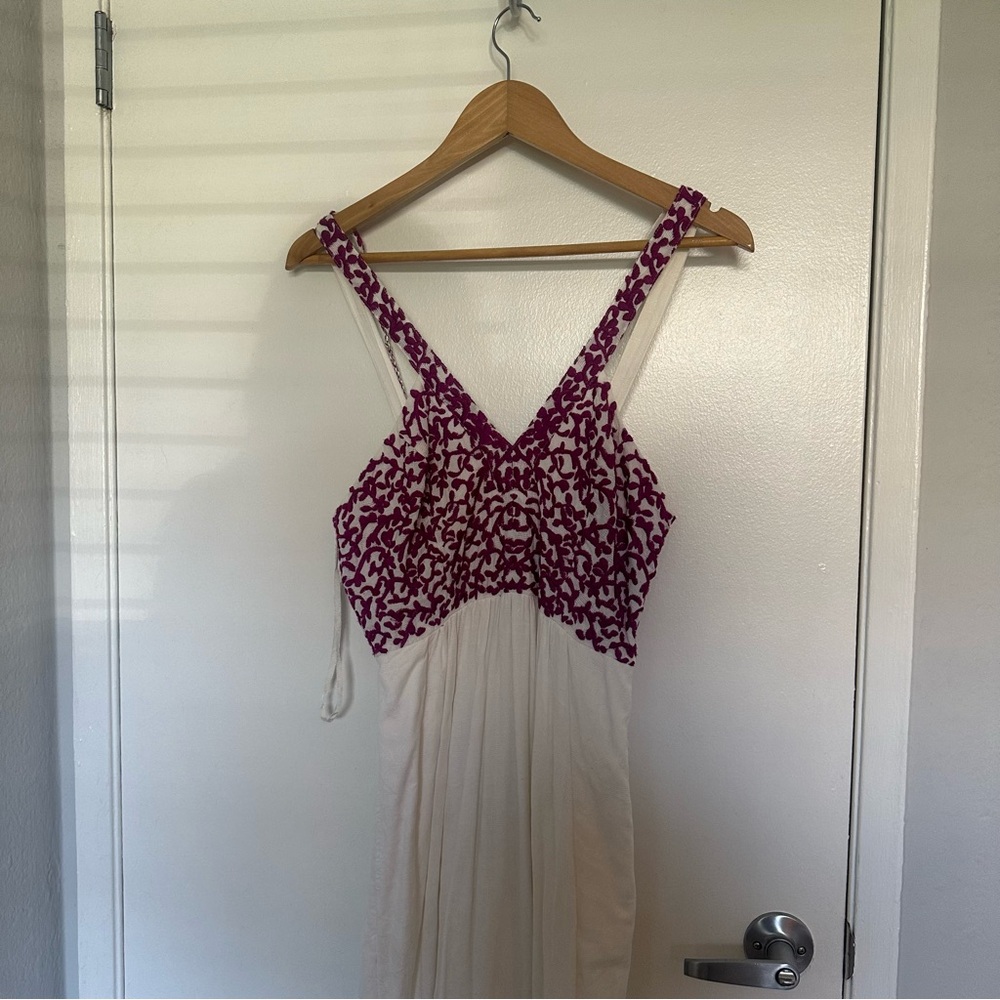 Embroidered Anthropologie Maxi Dress Size 6 - Picture 4 of 10